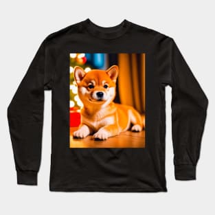 Shiba Inu Puppy by Christmas Gifts Long Sleeve T-Shirt